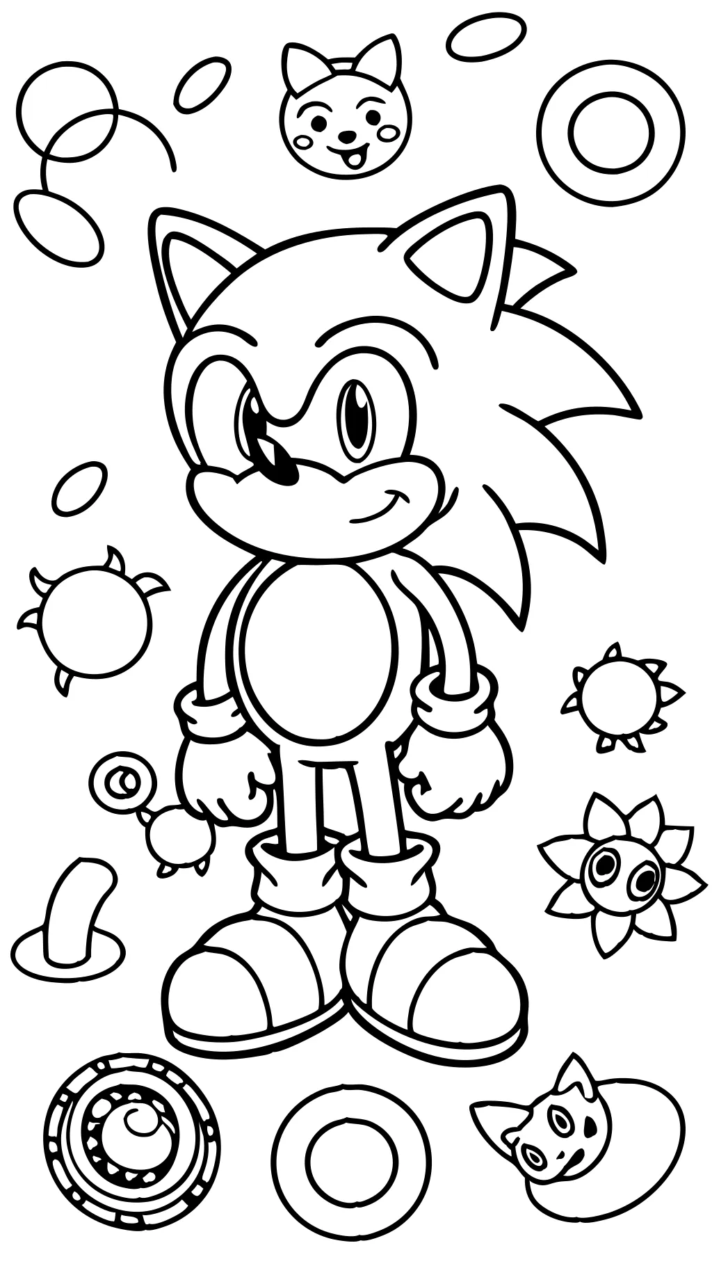 Páginas para colorear de Sonic imprimibles